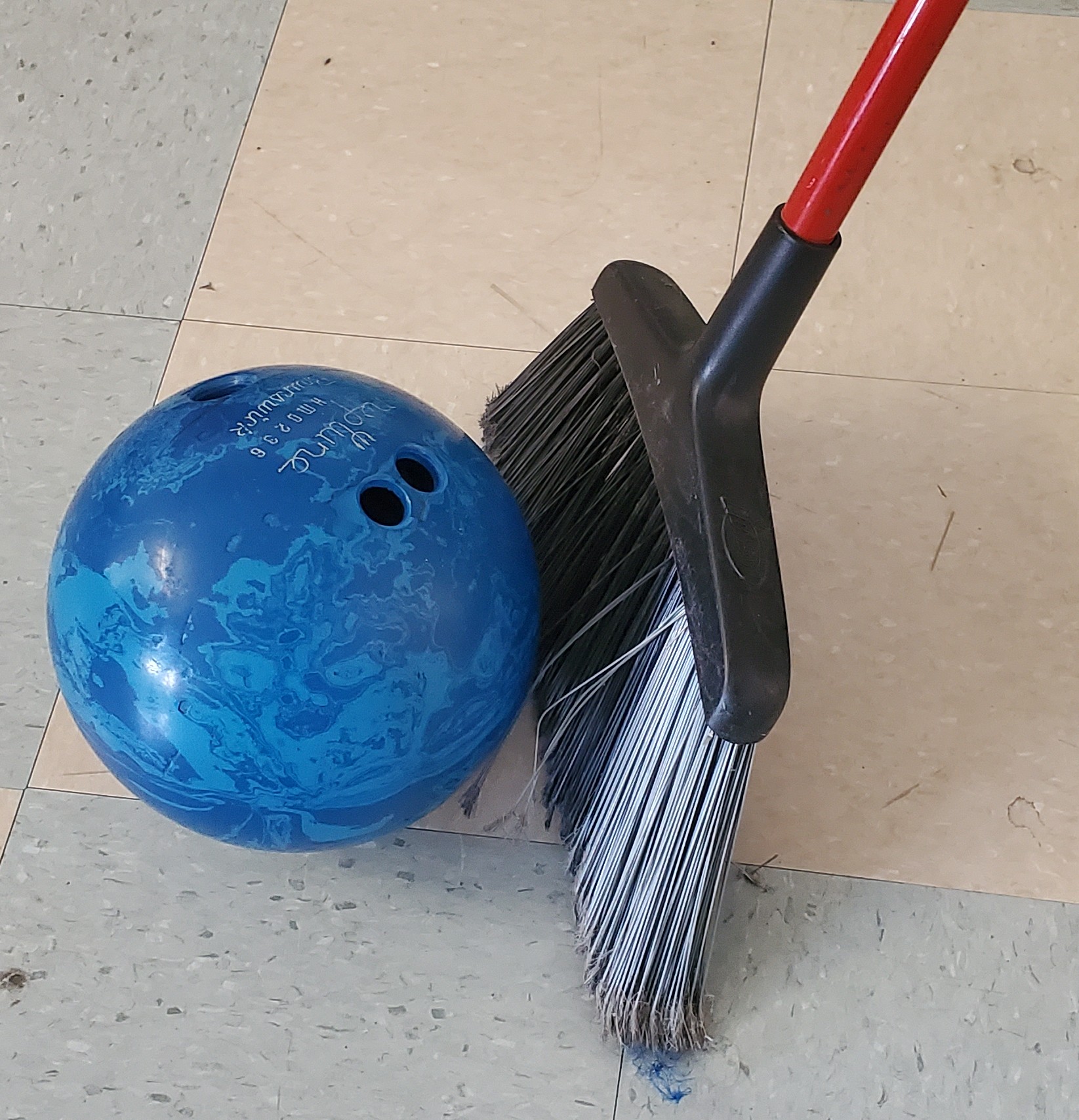 Introducing forces using bowling balls & brooms