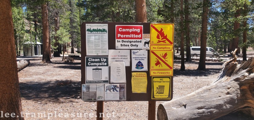 photo showing entrance signs at campground