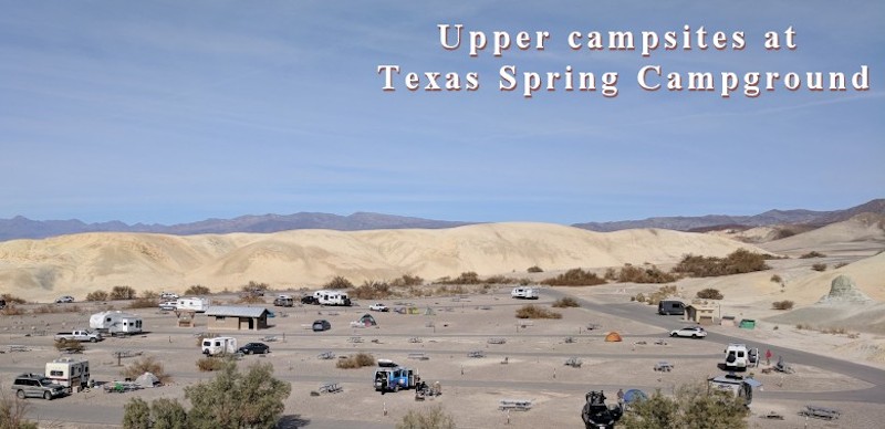 photo showing Texas Spring campground with tents and cars